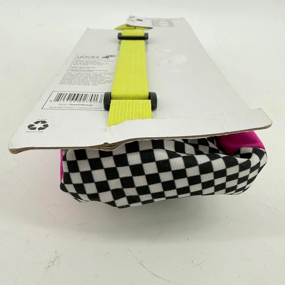 Yoobi Pencil Pouch Kids OS Multi Checkered Adjustable Notebook Strap 15AADRESAV